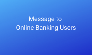 Message to online banking